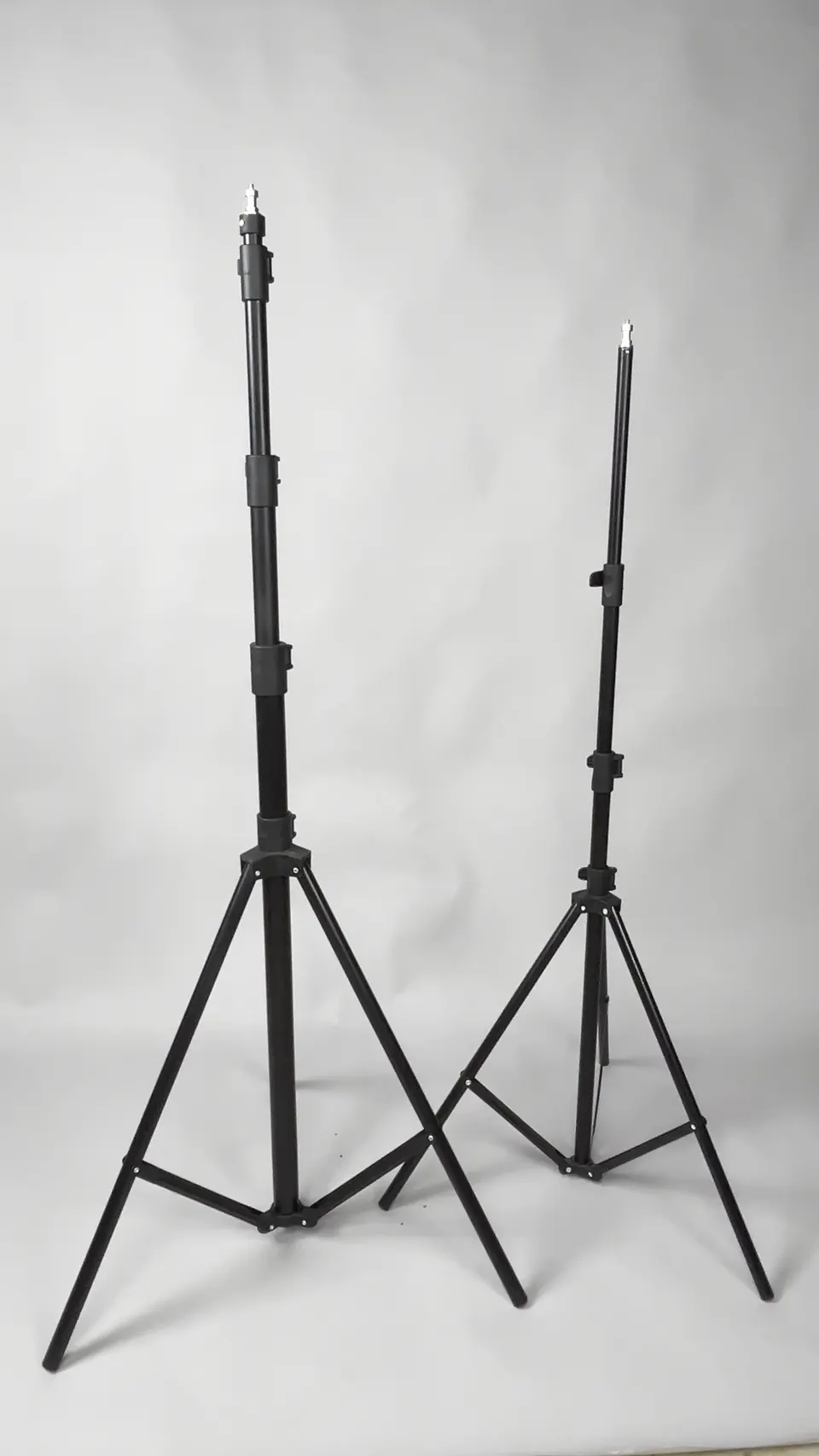 Two adjustable studio light stands